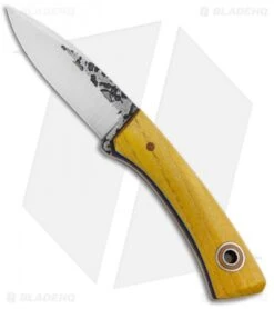 Fiddleback Forge Babyboot Compact Fixed Blade Knife Osage Wood (2.5" Satin)