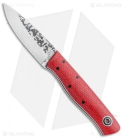 Fiddleback Forge Handyman Fixed Blade Knife Red Burlatex (3.125" Satin)