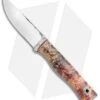 Fiddleback Forge Recluse Fixed Blade Knife Dyed Box Elder Burl (4" Satin)