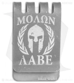 Hell-Bent Holsters Molon Labe Titanium Money Clip (Distressed)