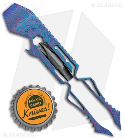 RB Tools & Design Enigma Titanium Pocket Probe Tool - Blue/Purple Floral - Image 3