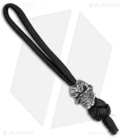 Schmuckatelli Grins Skull Bead Diamond Knot Zipper Pull (Pewter)