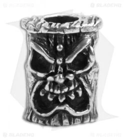Schmuckatelli Ona Skull Lanyard Tiki Bead (Pewter)