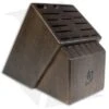 Shun 22-Slot Walnut Satin Kitchen Knife Block