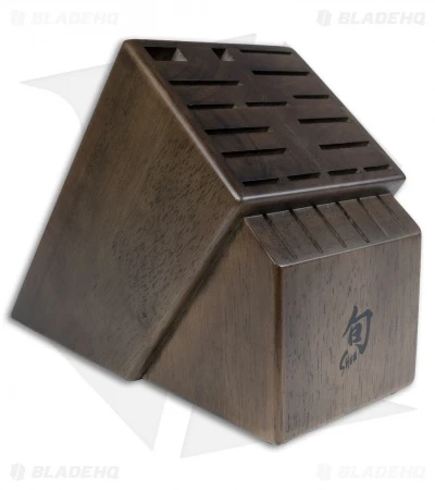 Shun 22-Slot Walnut Satin Kitchen Knife Block