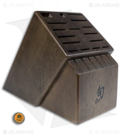 Shun 22-Slot Walnut Satin Kitchen Knife Block - Image 2