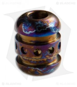 TiSurvival Titanium Large Droid Bead - High Polish Blue Smoke