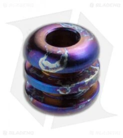 TiSurvival Titanium Three-Ribbed Bead - Blue Smoke