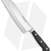 Wusthof Classic 7" Hollow Edge Santoku Kitchen Knife Black Polymer