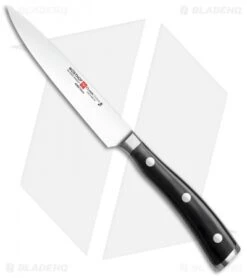 Wusthof Classic Ikon 4.5" Utility Kitchen Knife Black Polymer