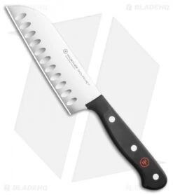 Wusthof Gourmet Hollow Edge 5" Santoku Knife Black (5" Satin)