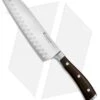 Wusthof Ikon 7" Hollow Edge Santoku Kitchen Knife Grenadill Wood