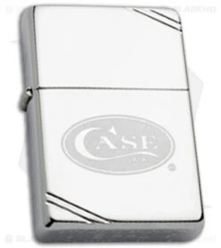 Zippo Lighter Polished Chrome Case Logo 50063