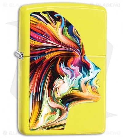Zippo Lighter Yellow Colorful Head 11440