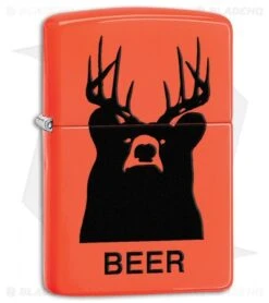 Zippo Lighter Beer Bear (Neon Orange) 11843