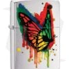 Zippo Lighter Butterfly (Brushed Chrome) 11978