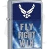 Zippo Lighter US Air Force Fly Fight Win (Street Chrome) 11895