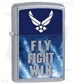 Zippo Lighter US Air Force Fly Fight Win (Street Chrome) 11895