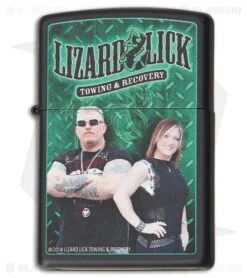 Zippo Lighter Matte Black Lizard Lick ZPLZ02
