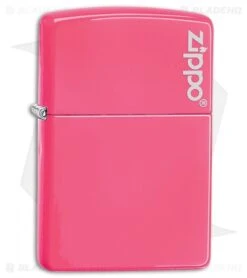 Zippo Lighter Neon Pink Zippo Logo 11465