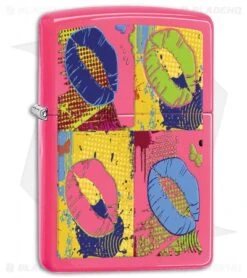 Zippo Lighter Pink Pop Lips 11444