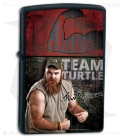 Zippo Lighter Matte Black Turtleman Jake ZPTM3
