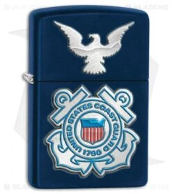 Zippo Lighter Blue Matte United States Coast Guard 28681
