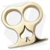 American Made Knuckles Spade-Two Polished Brass 2 Finger Knuckle Weight