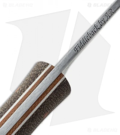 Fiddleback Forge Bushcraft Karda Knife OD Camo Micarta (2.625" Satin) - Image 2