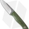 Fiddleback Forge Bushfinger Knife Emerald Burlap Micarta (4" Satin)