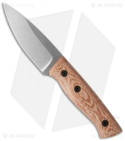 Fiddleback Forge Production Bushfinger Natural Canvas Micarta (4" Stonewash)