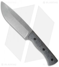 Fiddleback Forge Production Camp Knife Black Canvas Micarta (6.5" Stonewash)