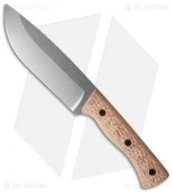 Fiddleback Forge Production Camp Knife Natural Canvas Micarta (6.5" Stonewash)