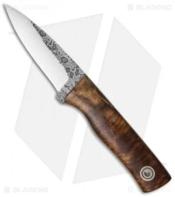 Fiddleback Forge Bear Cub Fixed Blade Knife Afzelia Wood (3.25" Satin)