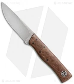 Fiddleback Forge Recluse Knife Terracotta Burlap Micarta (4" Satin)