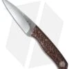 Fiddleback Forge Shank Knife Red Herringbone Burlap Micarta (3.5" Satin)