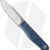 Fiddleback Forge Terrasaur Knife Navy Burlap Micarta (4.25" Satin)