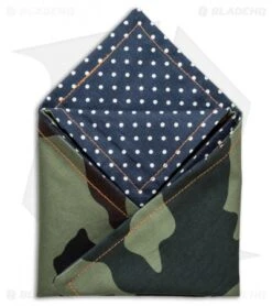 Hanks By Hank 10" X 10" Handkerchief - Green Camo/Polka Dot