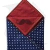Hanks By Hank 10" X 10" Handkerchief - Navy Polka Dot Maroon