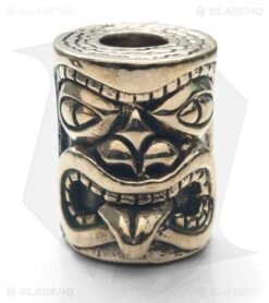 Lion ARMory Sap-Licking Tiki Bead Brass