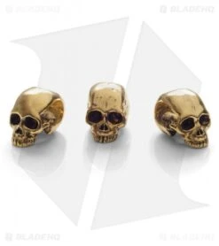 Lion ARMory Small Skull Head Beads Brass (Set Of 3)