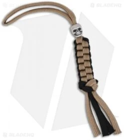 Para-Cord Wilson Tactical Lanyard Parachute Cord Tan & Black (Skull)