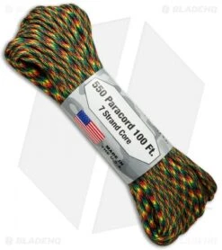 Atwood 550 Lb. Paracord 100 Ft. 7 Strand Core (Jamaican Me Crazy) RG1076H