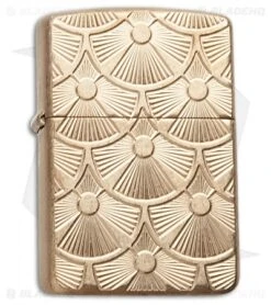 Zippo Classic Lighter Fanned Discs Armor (Tumbled Brass) 28541