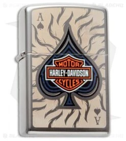 Zippo Classic Lighter Harley Davidson Spade (High Polish Chrome) 28688