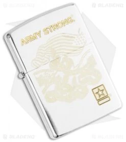 Zippo Chrome US Army - Army Strong Lighter 28515